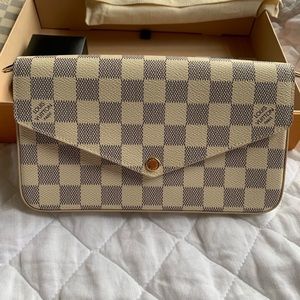 louis vuitton pochette felicie, Damier Azure
